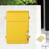 Maxbell Lockable Wall Hanging Mailbox Post Box Versatile Drop Box for Hotel Business Yellow