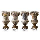 Ceramic Flower Vase Vintage Table Centerpiece for Entrance Living Room Party Style A