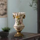 Ceramic Flower Vase Vintage Table Centerpiece for Entrance Living Room Party Style A