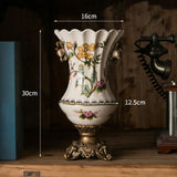Ceramic Flower Vase Vintage Table Centerpiece for Entrance Living Room Party Style A