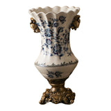Ceramic Flower Vase Vintage Table Centerpiece for Entrance Living Room Party Style C