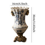 Ceramic Flower Vase Vintage Table Centerpiece for Entrance Living Room Party Style C