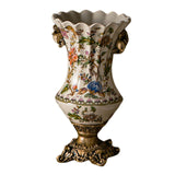 Ceramic Flower Vase Vintage Table Centerpiece for Entrance Living Room Party Style D