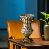 Ceramic Flower Vase Vintage Table Centerpiece for Entrance Living Room Party Style D