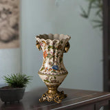 Ceramic Flower Vase Vintage Table Centerpiece for Entrance Living Room Party Style D