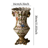 Ceramic Flower Vase Vintage Table Centerpiece for Entrance Living Room Party Style D