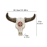 Resin Cow Head Wall Decor Ornaments Wall Hanging Art for Bedroom Living Room Golden Horns