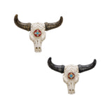 Resin Cow Head Wall Decor Ornaments Wall Hanging Art for Bedroom Living Room Golden Horns