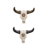 Resin Cow Head Wall Decor Ornaments Wall Hanging Art for Bedroom Living Room Golden Horns