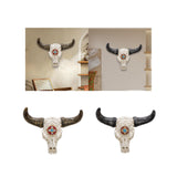 Resin Cow Head Wall Decor Ornaments Wall Hanging Art for Bedroom Living Room Golden Horns