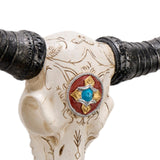 Resin Cow Head Wall Decor Ornaments Wall Hanging Art for Bedroom Living Room Silver Horns