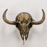 Cow Head Wall Decor Artwork Wall Sculpture for Farmhouse Gallery Living Room Black Gold