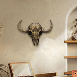 Cow Head Wall Decor Artwork Wall Sculpture for Farmhouse Gallery Living Room Black Gold