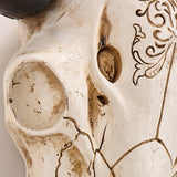 Resin Cow Head Wall Decor Statue Wall Hanging Art for Housewarming Farmhouse Black Horns