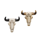 Resin Cow Head Wall Decor Statue Wall Hanging Art for Housewarming Farmhouse Black Horns