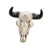 Resin Cow Head Wall Decor Statue Wall Hanging Art for Housewarming Farmhouse Black Horns