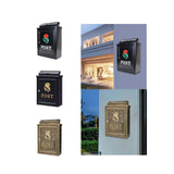 Maxbell Newspaper Holder Box Decorative Drop Box for Outside House Front Door Garden red rose black box