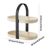 Vanity Organizer Shelf Multipurpose Storage Tray for Bedroom Desktop Kitchen Black Handle