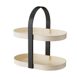 Vanity Organizer Shelf Multipurpose Storage Tray for Bedroom Desktop Kitchen Black Handle