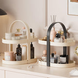 Vanity Organizer Shelf Multipurpose Storage Tray for Bedroom Desktop Kitchen Black Handle