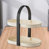 Vanity Organizer Shelf Multipurpose Storage Tray for Bedroom Desktop Kitchen Black Handle