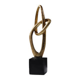 Resin Figurine Decorative Circular Ring Statue for Fireplace Hallway Cabinet Style B
