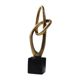 Resin Figurine Decorative Circular Ring Statue for Fireplace Hallway Cabinet Style B