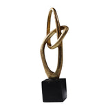 Resin Figurine Decorative Circular Ring Statue for Fireplace Hallway Cabinet Style B