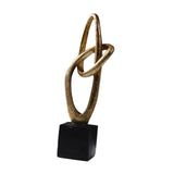 Resin Figurine Decorative Circular Ring Statue for Fireplace Hallway Cabinet Style B