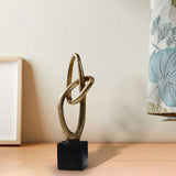 Resin Figurine Decorative Circular Ring Statue for Fireplace Hallway Cabinet Style B