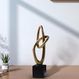 Resin Figurine Decorative Circular Ring Statue for Fireplace Hallway Cabinet Style B