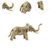 Maxbell 2x Brass Elephant Figurines Collectible Copper Sculptures for Indoor Office