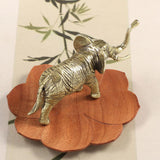 Maxbell 2x Brass Elephant Figurines Collectible Copper Sculptures for Indoor Office