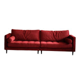 Maxbell Couch Sofa Removable Wood Leg Red Washable Sofa Cama for Small Space Bedroom Four People