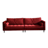 Maxbell Couch Sofa Removable Wood Leg Red Washable Sofa Cama for Small Space Bedroom Four People