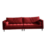 Maxbell Couch Sofa Removable Wood Leg Red Washable Sofa Cama for Small Space Bedroom Four People