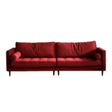 Maxbell Couch Sofa Removable Wood Leg Red Washable Sofa Cama for Small Space Bedroom Four People