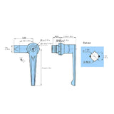 Maxbell Cabinet Door Handle Lock Replace Sturdy Handle cam Lock for Control Cabinets Button Type