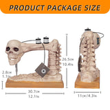 Maxbell Skeleton Sewing Machine Figurine Prank Voice Controlled Halloween Decoration