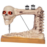 Maxbell Skeleton Sewing Machine Figurine Prank Voice Controlled Halloween Decoration