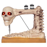 Maxbell Skeleton Sewing Machine Figurine Prank Voice Controlled Halloween Decoration