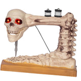 Maxbell Skeleton Sewing Machine Figurine Prank Voice Controlled Halloween Decoration