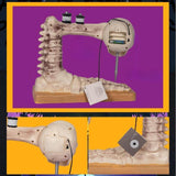 Maxbell Skeleton Sewing Machine Figurine Prank Voice Controlled Halloween Decoration