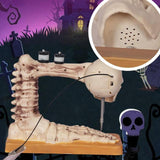 Maxbell Skeleton Sewing Machine Figurine Prank Voice Controlled Halloween Decoration