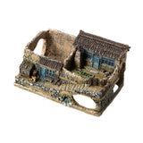 Betta Fish Tank Hideout House Patio Landscaping Ornament Aquarium Decoration Style B