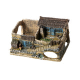 Betta Fish Tank Hideout House Patio Landscaping Ornament Aquarium Decoration Style B