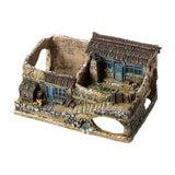Betta Fish Tank Hideout House Patio Landscaping Ornament Aquarium Decoration Style B