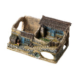 Betta Fish Tank Hideout House Patio Landscaping Ornament Aquarium Decoration Style B