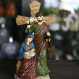 Maxbell Holy Family Figurine Art Crafts Collection Sculpture for Festival Shelf Desk