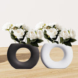 Maxbell 2x Ceramic Vase Simple Porcelain Vase for Gift Shopping Mall Flower